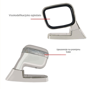 Car Blessing Auto retrovizor - univerzalan, veliko vidno polje, višenamjensko pomoćno ogledalo za vožnju unazad i mrtve kutove, plastično kućište