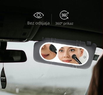 LED ogledalo za šminkanje u automobilu sa snap-on ugradnjom, opća kompatibilnost, dostupna prilagodba, licencirana privatna oznaka