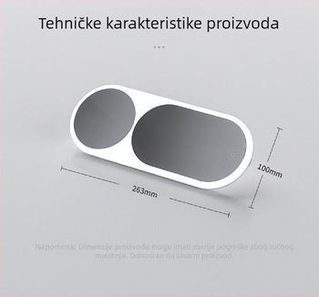 LED ogledalo za šminkanje u automobilu sa snap-on ugradnjom, opća kompatibilnost, dostupna prilagodba, licencirana privatna oznaka