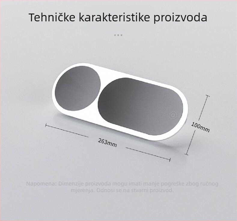 LED ogledalo za šminkanje u automobilu sa snap-on ugradnjom, opća kompatibilnost, dostupna prilagodba, licencirana privatna oznaka
