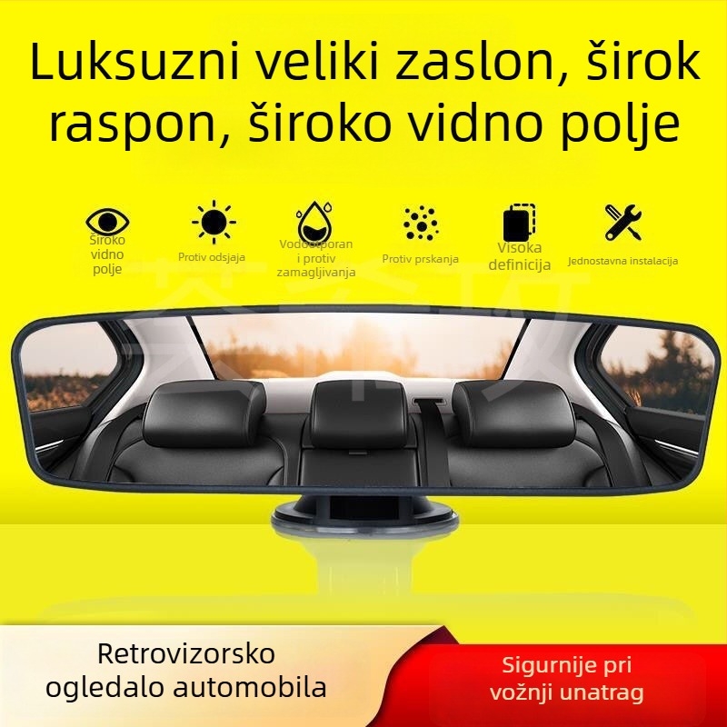 Unutarnji retrovizor automobila s usisnom kapom, širokim vidnim poljem, navigacijski ogledalo, pomoćni ogledalo za vozila za obuku