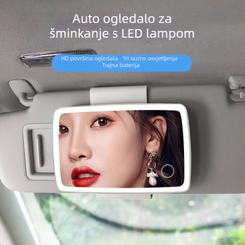 LED kozmetičko ogledalo za automobil - snap-on ugradnja - univerzalna kompatibilnost - jednostavan stil