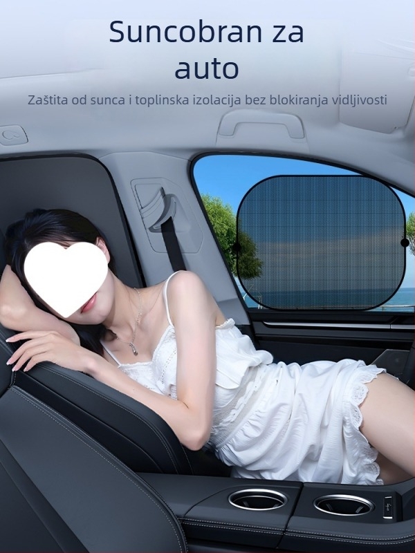 Sjenilo za prozore automobila, zaštita bočnog prozora i toplinska izolacija – tip s usisnom čašom