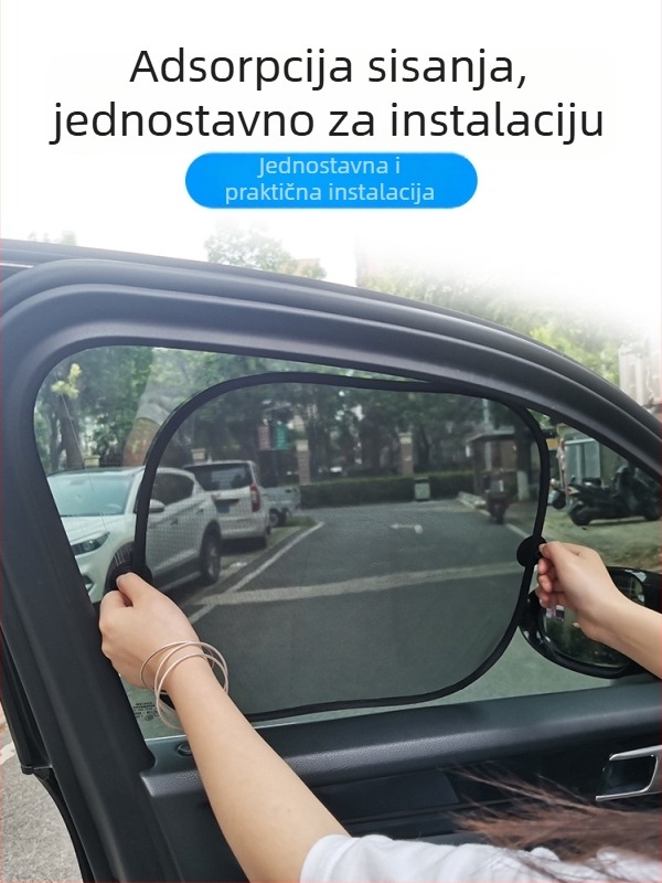 Sjenilo za prozore automobila, zaštita bočnog prozora i toplinska izolacija – tip s usisnom čašom