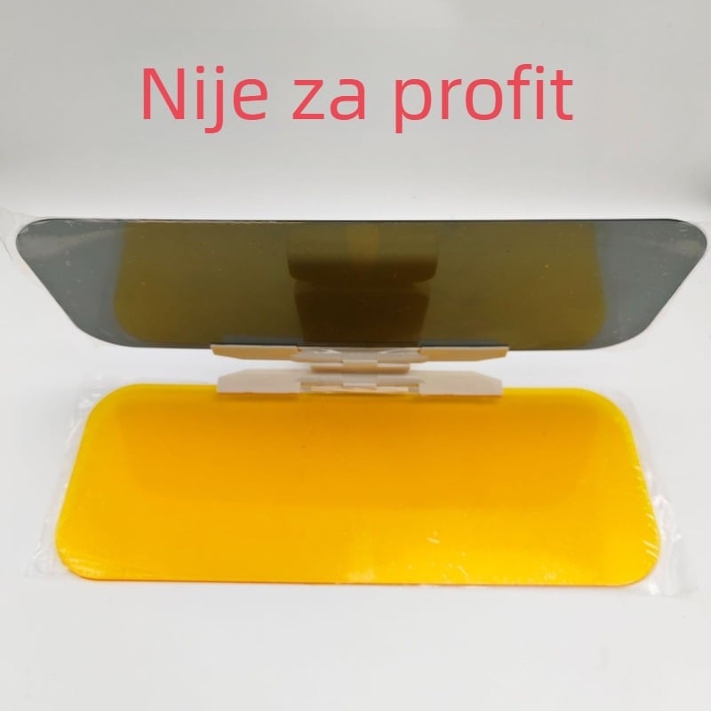 Unutarnje auto ogledalo s anti-refleksijom, kopčasti držač, široko vidno polje, dan/noć, model YW-006, PVC, 180° prilagodljivo, 348 g uz kutiju
