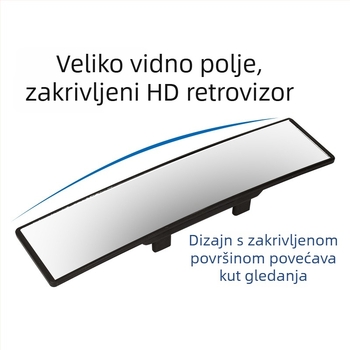Unutarnji stražnji retrovizor automobila – HD staklo, široki kut pogleda, marka: Huitian
