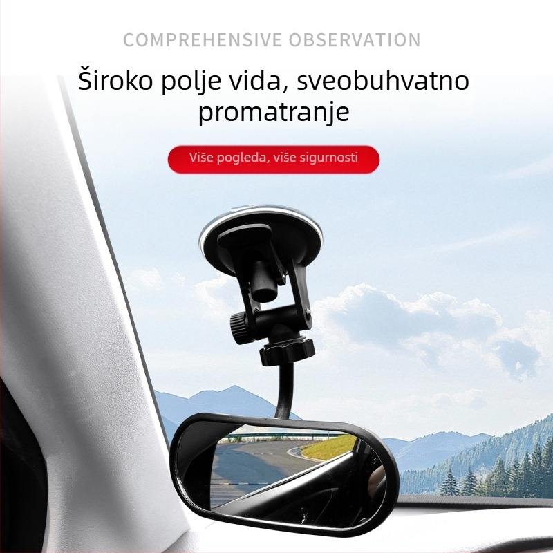 Automobilski retrovizor s velikim vidnim poljem, dječji pomoćni ogledalo u automobilu, ultra jasan 360° širokokutni reflektor. Marka: Tie feng
