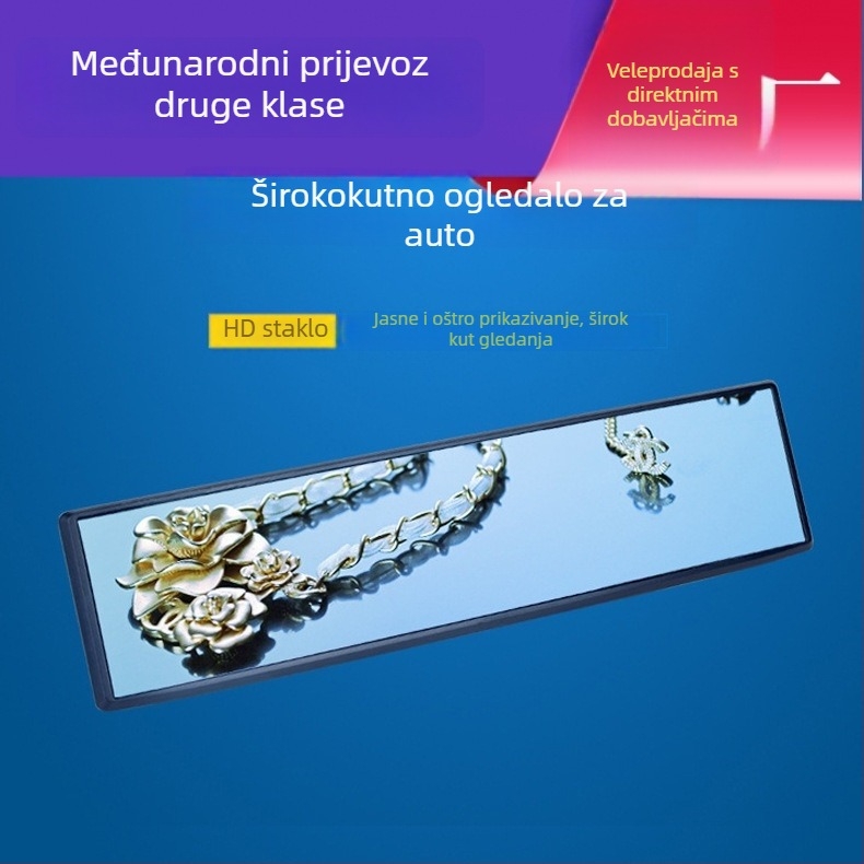 Automobilski retrovizor - HD staklo, veliko vidno polje, široki kut gledanja, anti-glare premaz, bez izobličenja