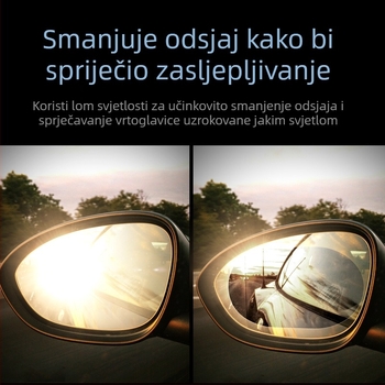 Kišni film za automobilni retrovizor s dugotrajnim antifog učinkom i vodoodbojnim premazom na staklu