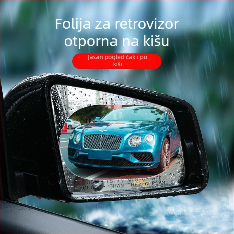 Kišni film za automobilni retrovizor s dugotrajnim antifog učinkom i vodoodbojnim premazom na staklu