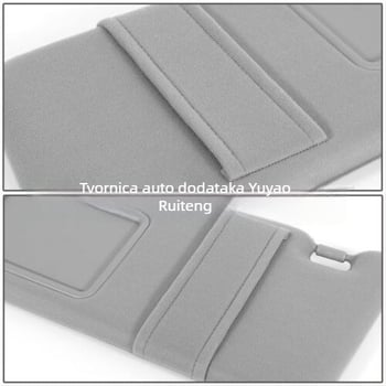 Auto sjenilo s LED svjetlom (HD ogledalo za šminku) – Snap-on ugradnja, tisk loga, licenci privatna oznaka, jednostavan dizajn