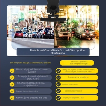 Polarizirane naočale za vožnju s anti-glare (snap-on montaža; univerzalno; prilagodljiv logo; minimalistički stil)