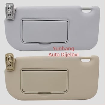 Kia Sportage 2005-2015 vizir za sunce s kozmetičkim ogledalom, Snap-On montaža, tiskanje logotipa, minimalistički stil