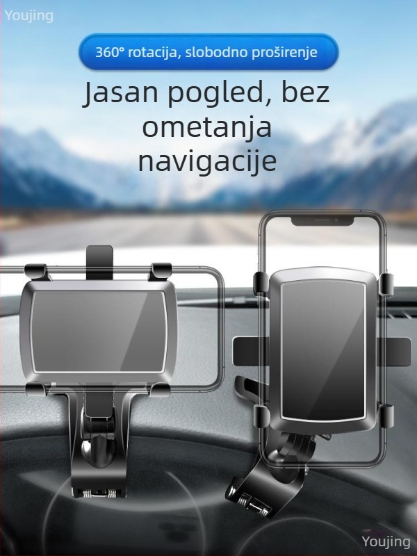 Držač za telefon u automobilu s bežičnim punjenjem na ploči, univerzalni nosač s kopčastim pričvršćivanjem — Youguoka