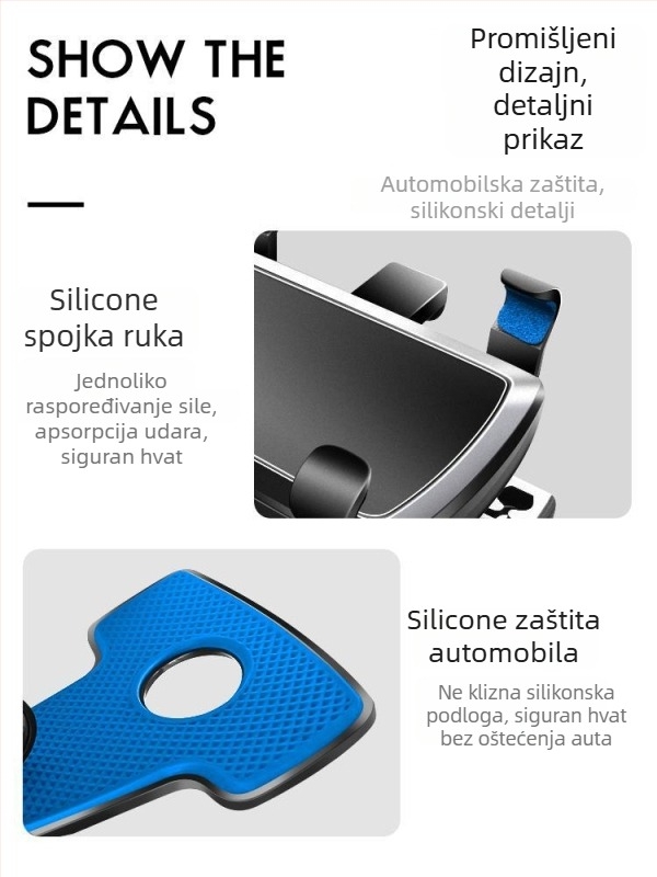 Držač za telefon u automobilu s bežičnim punjenjem na ploči, univerzalni nosač s kopčastim pričvršćivanjem — Youguoka