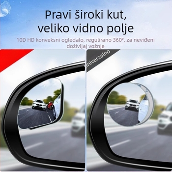 Automobilski retrovizor: kružno ogledalo za mrtve kutove, 360° HD široki kut gledanja