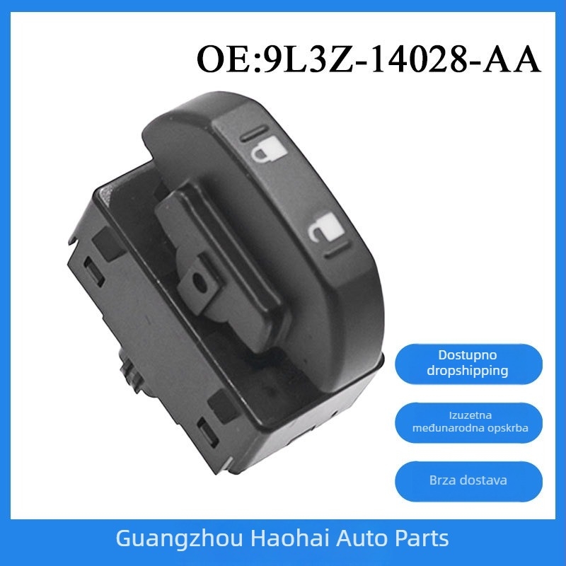 Središnji prekidač zaključavanja za Ford F-150 Raptor 2009–2017 — ABS+elektronika, kompatibilan s 9L3Z-14028-AA, DWS212, SW7254, SW-7254