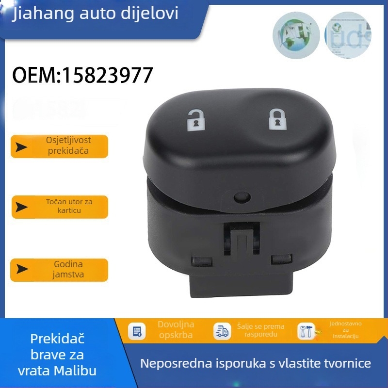 Jiahang Lijevi prednji električni prekidač za sustav središnjeg zaključavanja Chevrolet Malibu 15823977 Plastika