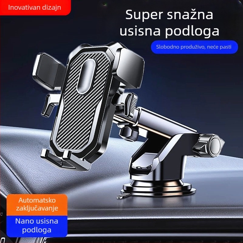 Držač za mobitel u automobilu s usisnim nosačem, univerzalan za instrument ploču, navigacijski nosač