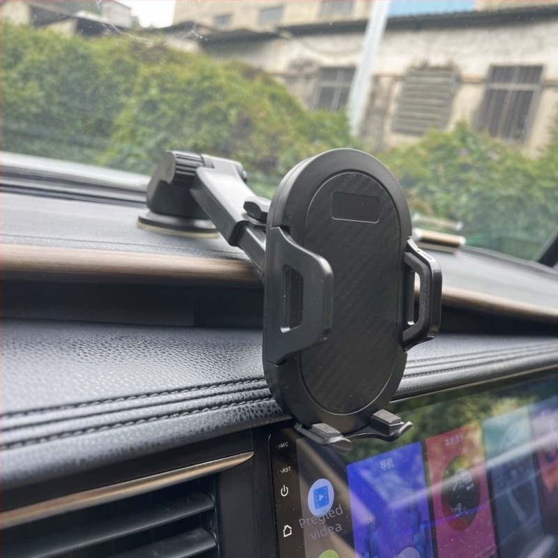 Teleskopski nosač za mobitel u automobilu sa usisnom čašom i automatskim zaključavanjem, pogodan za prednje staklo, karbonska konzola