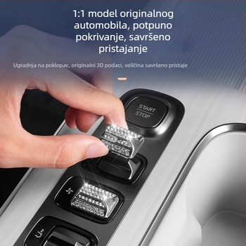 Univerzalne ABS unutarnje dekorativne naljepnice za automobil s naljepnicama za tipke središnje konzole