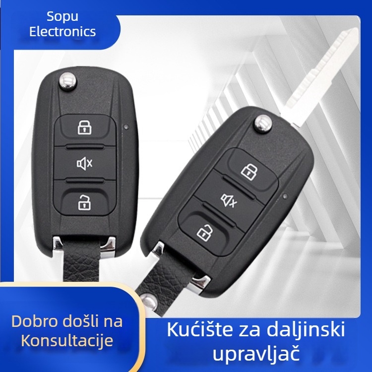Kućište ključa Wuling Hongguang S, ABS kućište, model G3-411, kompatibilno s Wuling i sličnim vozilima, ključni dio od legure, bez daljinskog upravljanja