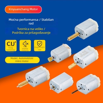 Četkasti mini motor za središnje upravljanje zaključavanjem vrata automobila (DC motor, napon ispod 36V, učinkovitost 80%)