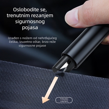 Aluminijski automobil sigurnosni čekić – kompaktni višefunkcionalni alat za nužne situacije, razbijanje stakla, 110 g