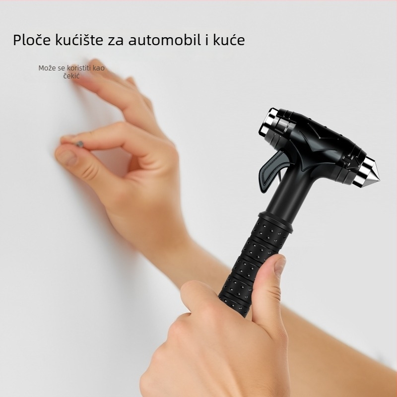 Auto sigurnosni čekić s nožem za rezanje i probijačem stakla, ugrađeni nužni alat u vozilu