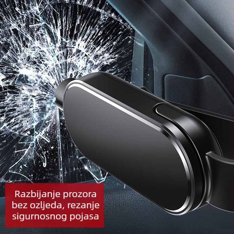 Automobilski razbijač stakla — Višenamjenski sigurnosni čekić s rezačem; Materijal: Plastika; Prilagodba: Da; Značka: Druga