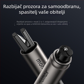 Momax 1-Move 2-in-1 Cutting Safety Hammer