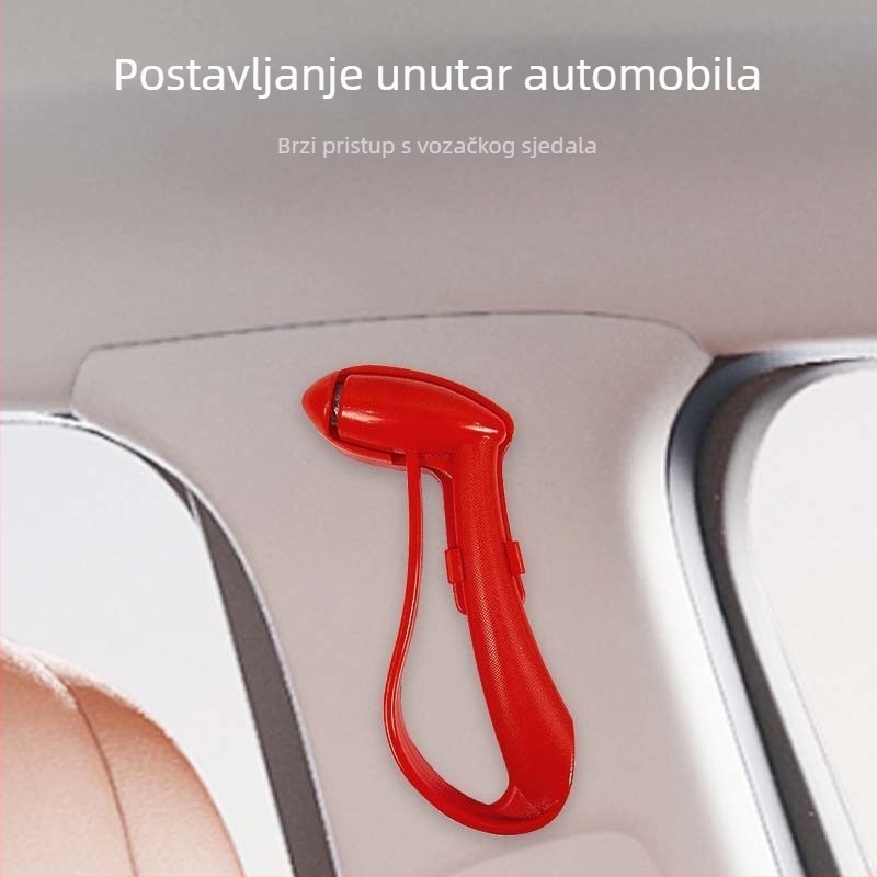 Automobilski sigurnosni čekić s razbijačem prozora, prijenosno spašavajuće sredstvo, ABS+metal, 140 g, podrijetlo Guangdong