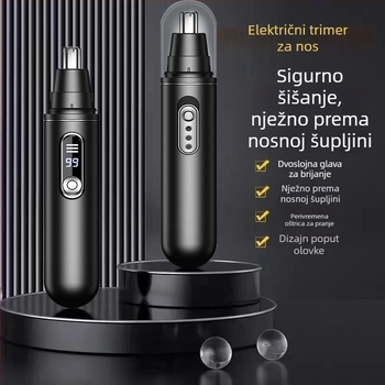 Trimer za nosne dlačice - njemačka preciznost, periva oštrica, sigurno oblikovanje, napajanje baterijom