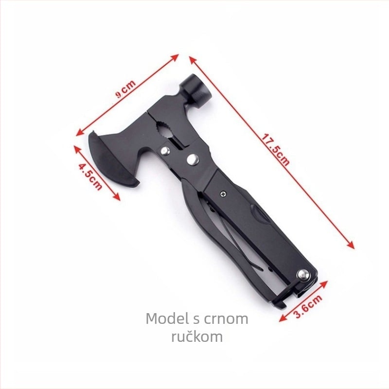 Višefunkcijski sklopivi automobilni čekić-spasitelj s prozorskim razbijačem za kampiranje na otvorenom