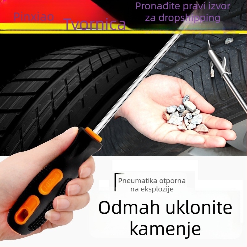 Višenamjenski alat za čišćenje kamenčića s kukom za uklanjanje kamenčića s automobila