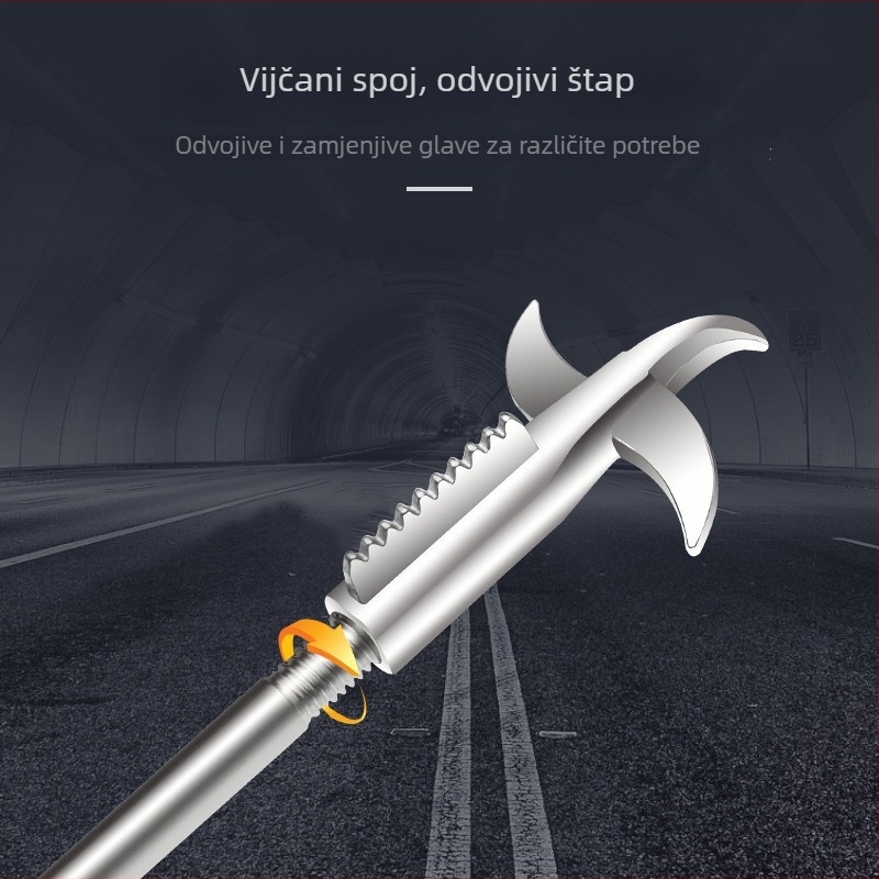 Set alata za čišćenje kamenja s automobilskih guma: višenamjenski kukica za zahvat, alat za kamenje, strugalica i plosnata odvrtka — dizajn otporan na eksplozije