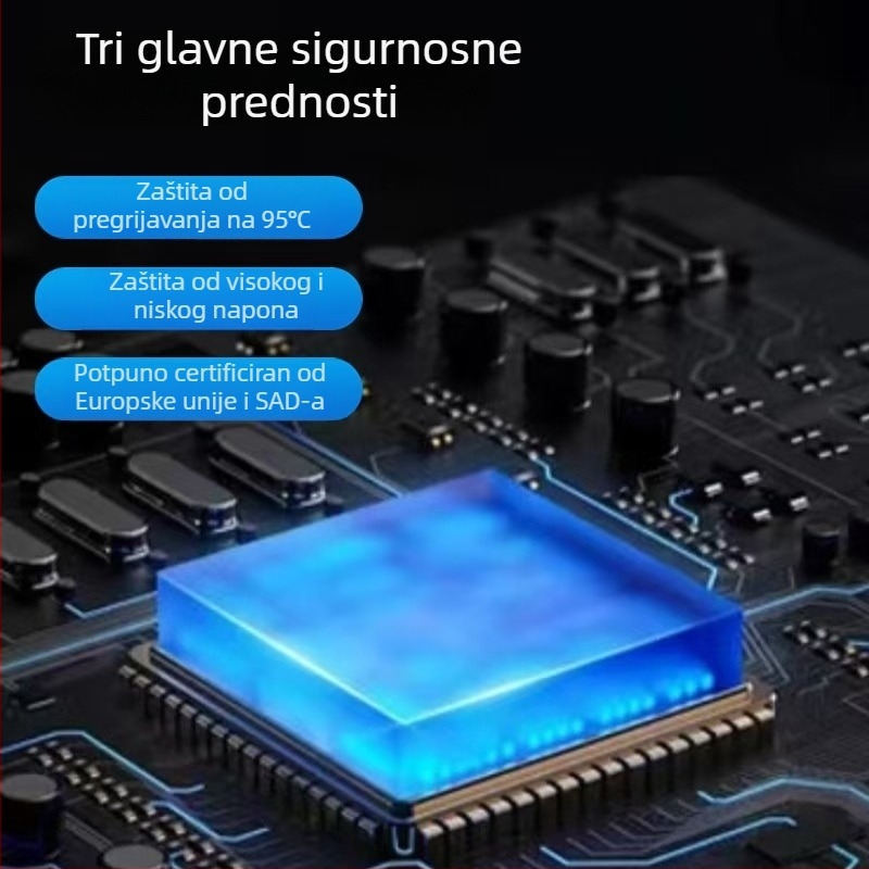 Ručni ventilator Jet Turbo s brushless motorom, ugrađena baterija 2000–4000mAh, USB punjenje, 3 postavke protoka zraka, buka 45–50 dB