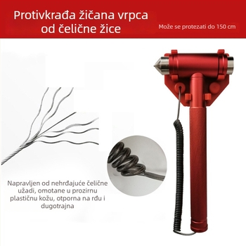 Sigurnosni čekić za razbijanje stakla s glavom od wolfram čelika, 320 g, Yavin, prilagodljiva proizvodnja