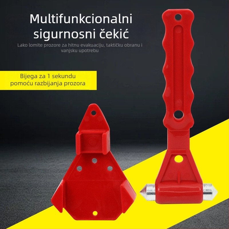 Jing Hongshun automobil sigurnosni čekić s razbijačem prozora i rezačem pojasa, mini prijenosni alat za hitne slučajeve — Model RB, Nije uvoz