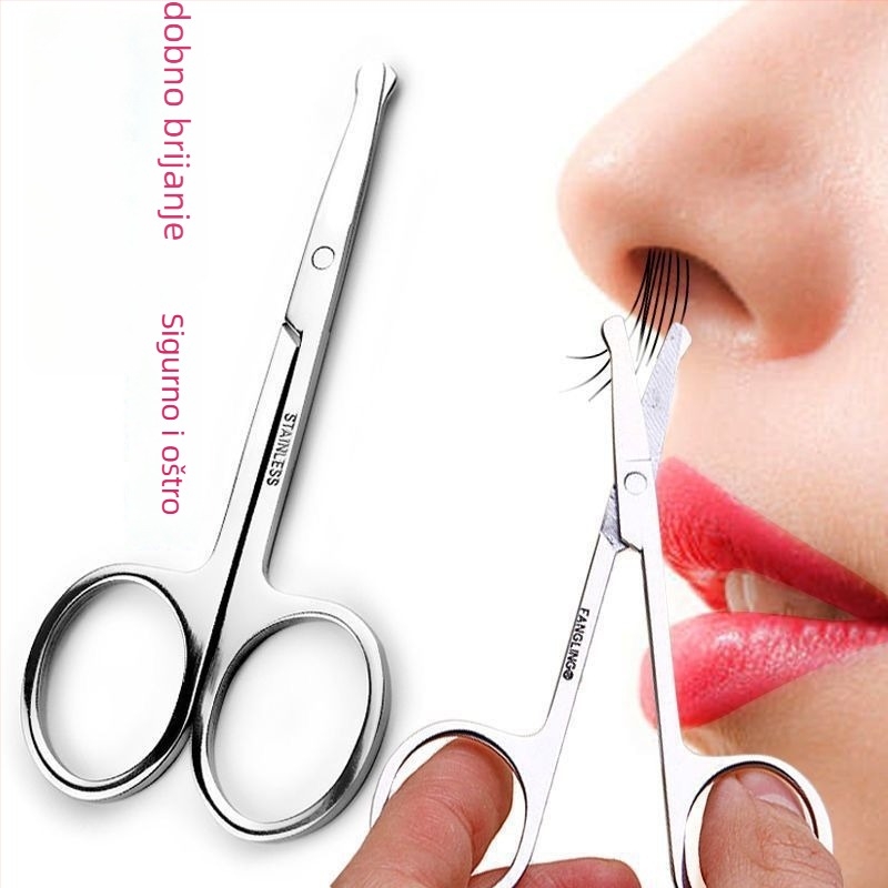 Trimer za nosne dlačice - Nehrđajući čelik, okrugla glava, napajanje iz mreže, bez baterije, nije za pranje