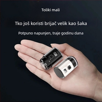 Električni brijač s rotacijskom glavom (1 oštrica), bez ugrađene baterije, bezkefni motor