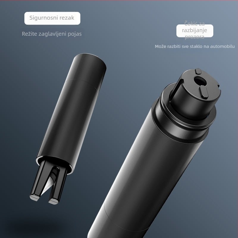 Automobilski alat za hitnu spašavanje: razbijač prozora i rezac sigurnosnog pojasa, wolfram čelik, 0,12 kg, marke Liu Yang Che Zhiku, licencirana privatna marka