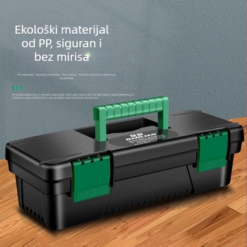PP plastični kovčeg za alat, prijenosni jednoslojni dizajn, za kućnu upotrebu i pohranu alata