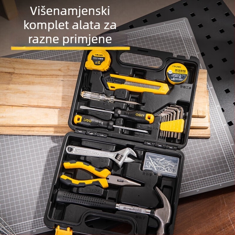 DL1018JT 18-dijelni set alata za održavanje u metalnoj kutiji, deli (Marka: deli; Materijal: Metal; Broj komada: 18; Standard: Set alata)