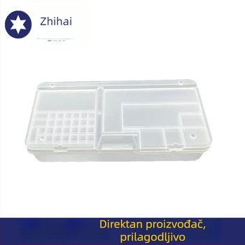 Pravokutna dvostruka prozirna plastična kutija za alate za električne pakete i torbe s hardverom, nosivost 1