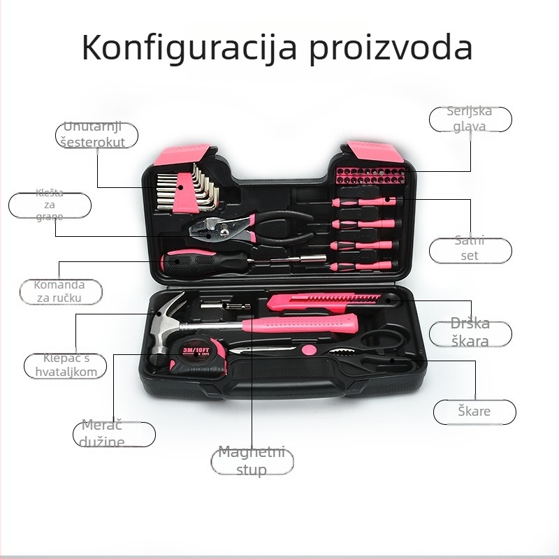Plastična kutija za alate, 146 dijelova, višefunkcionalna