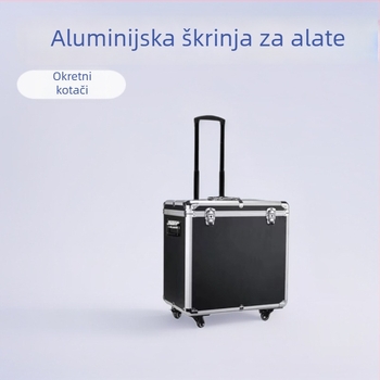 Teška aluminijska kutija za alat s univerzalnim kotačićima