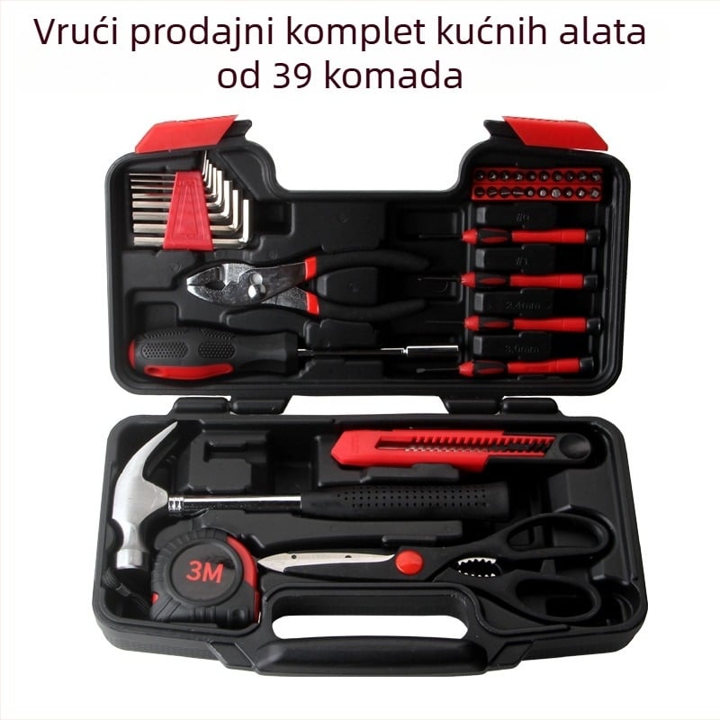 Sky rat 39-djelni kućni set alata, od karbonske čelika, kutija s alatima