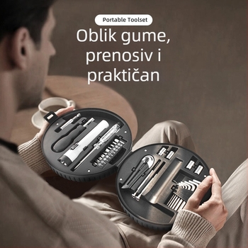 TOOHM Set alata za kućnu upotrebu, 29 komada, od karbonske čelika, za kućnu upotrebu, putovanja i održavanje