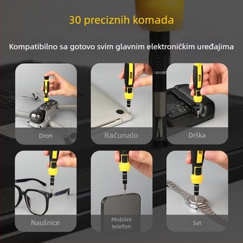 Deli DL1033D set odvijača s višefunkcijskim preciznim bitovima, od ugljičnog čelika, za kućne popravke računala, mobitela i satova